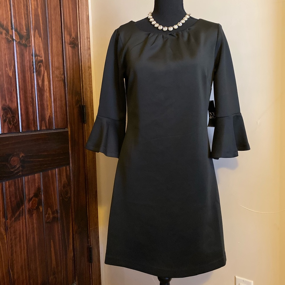 NWT Flutter sleeve black dress